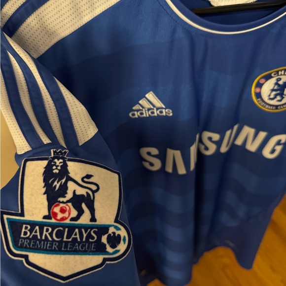 Adidas Chelsea FC Striped Blue Jersey Drogba #11 - Picture 2 of 5